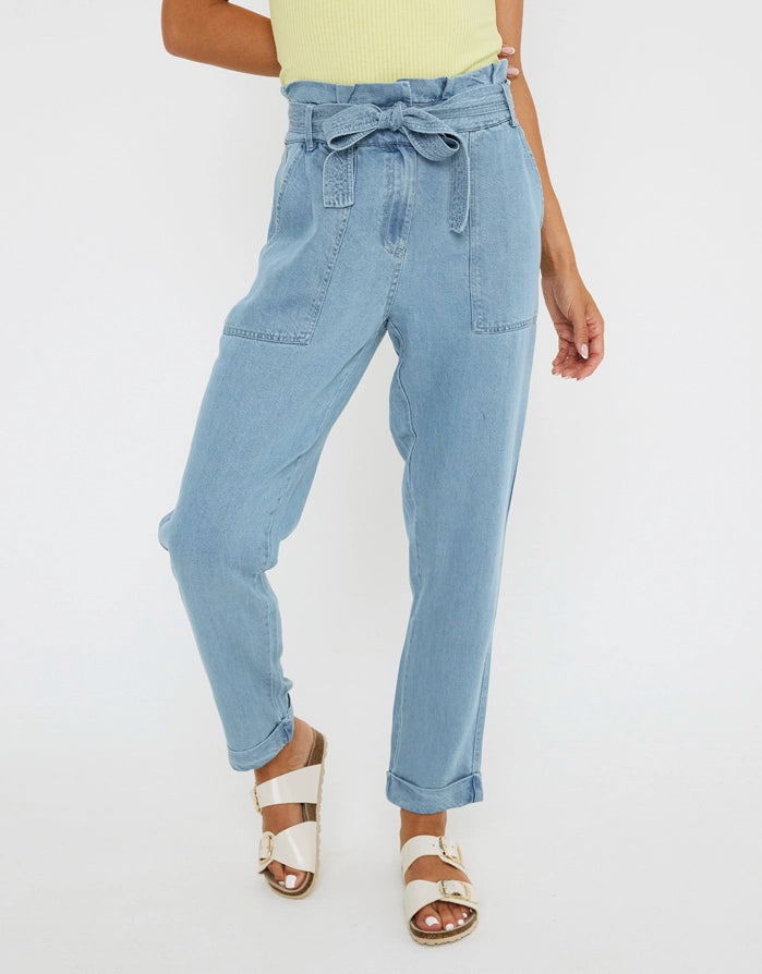 koala bay Pantalón Largo Denim Claro - Bangla