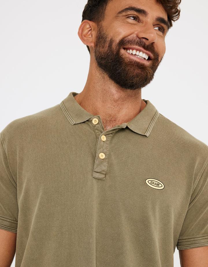 Koala Bay Polo Manga Corta Algodón Caqui - Naseu