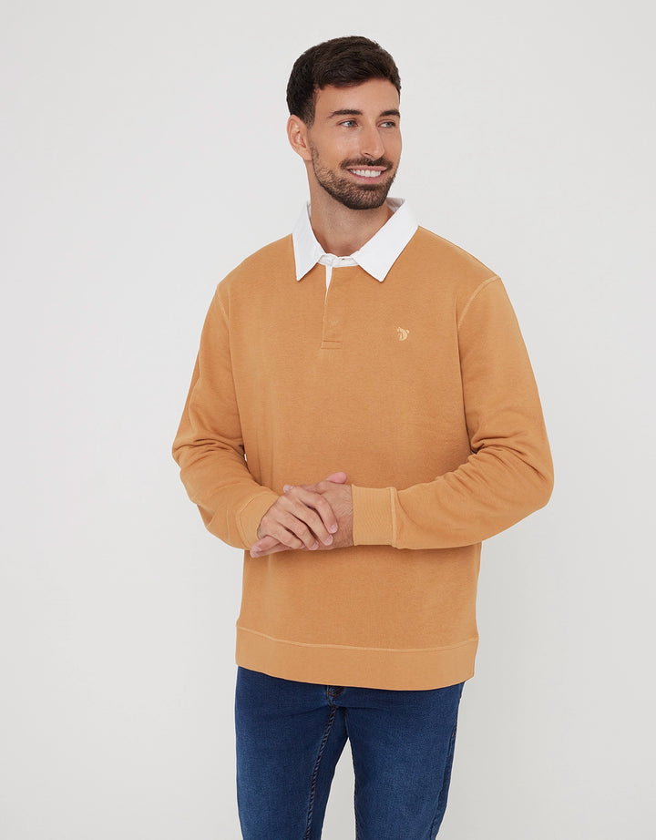 koala bay Polo Manga Larga Camel - Panay