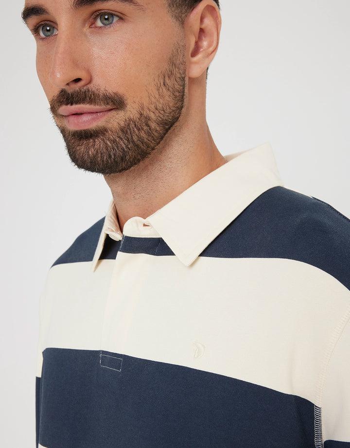 Koala Bay Polo Manga Larga Rayas Azul Marino - Thy