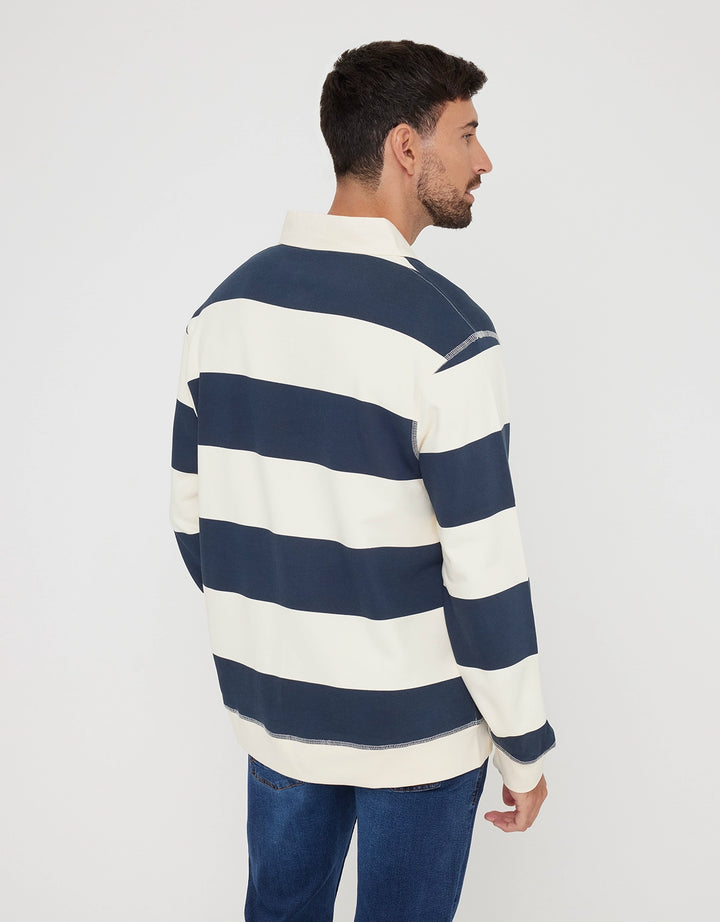 Koala Bay Polo Manga Larga Rayas Azul Marino - Thy