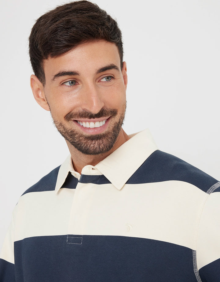 Koala Bay Polo Manga Larga Rayas Azul Marino - Thy