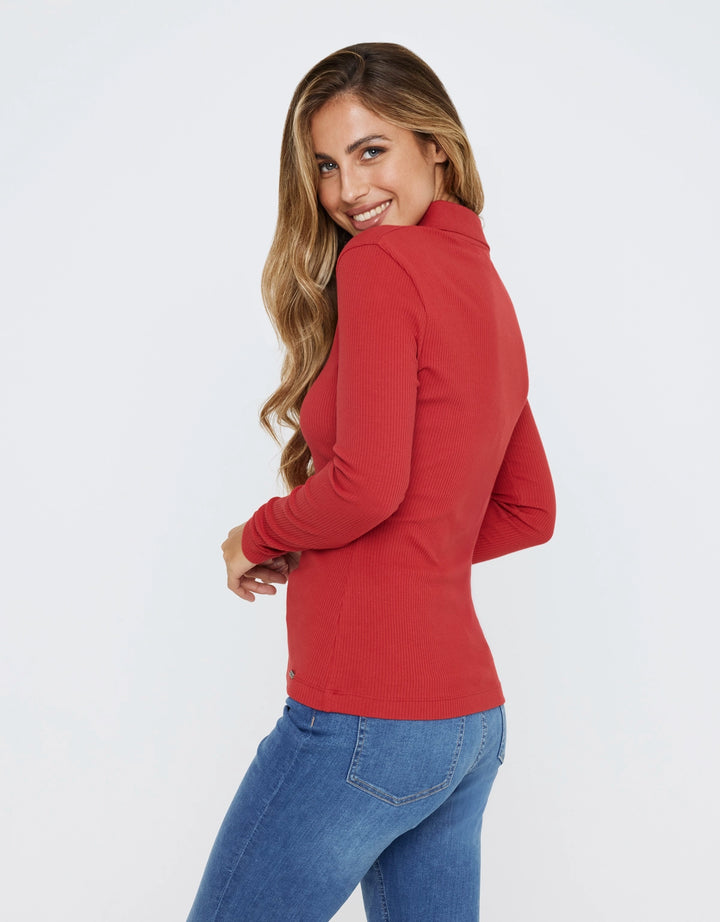 Koala Bay Polo Manga Larga Rojo - Uicun