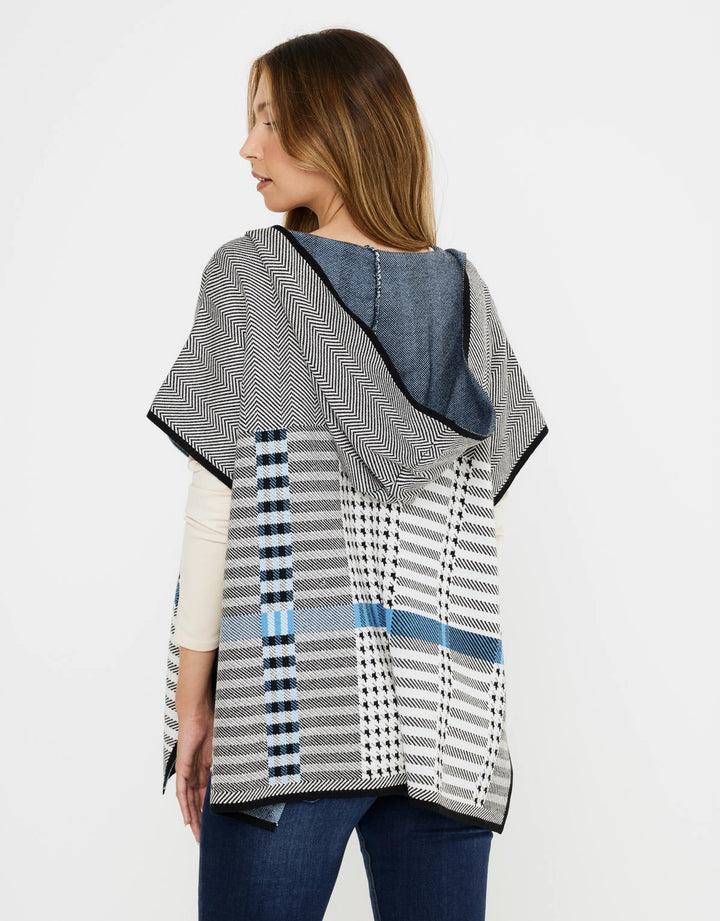 Koala Bay Poncho Cuadros Con Capucha - Zalika
