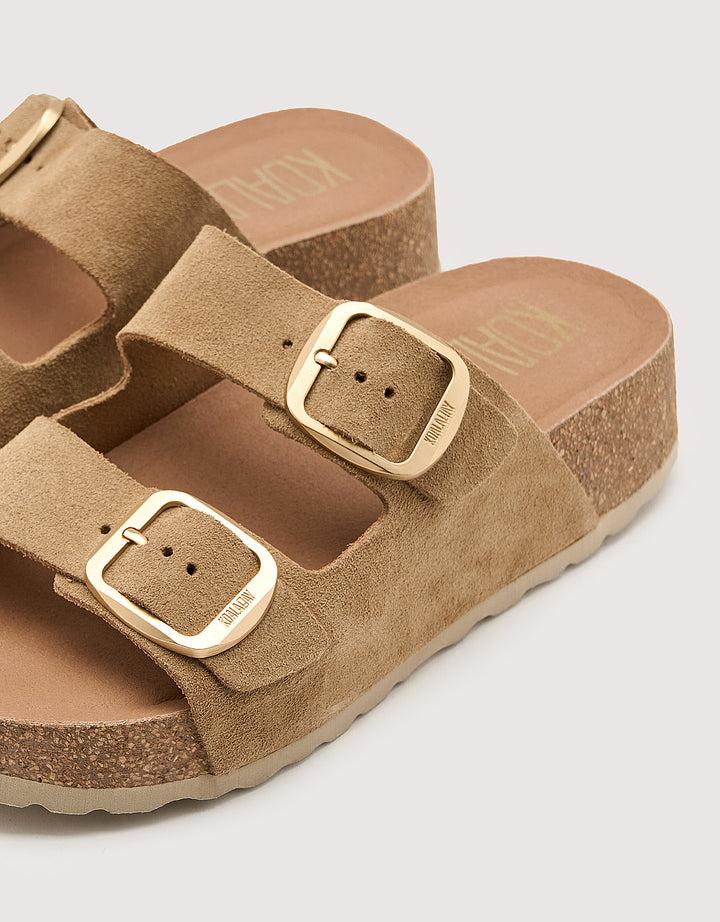 Koala Bay Sandalia Bio Con Cuña Camel - Sintran