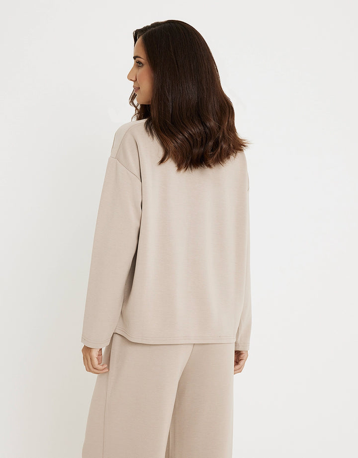 Koala Bay Sudadera Sin Capucha Modal Beige - Vitatu