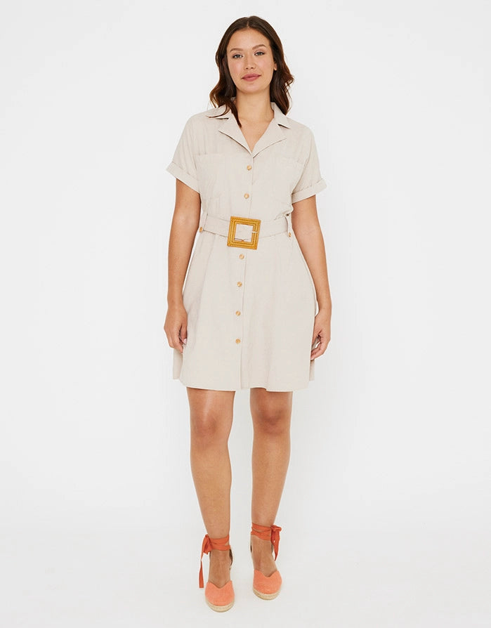 koala bay Vestido Corto Crema - Ilice