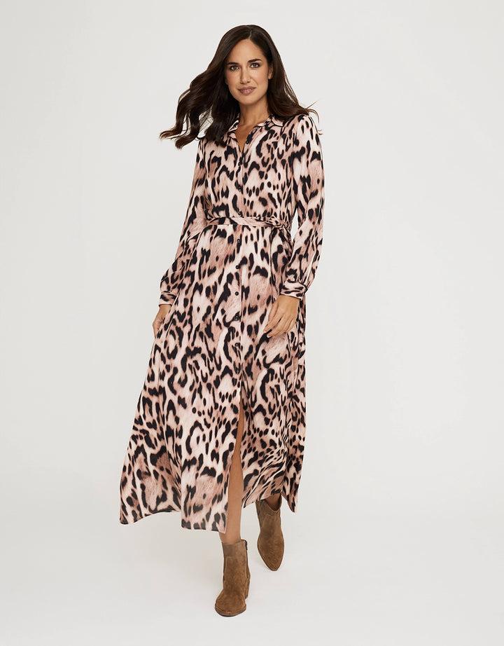 koala bay Vestido Largo Animal Print - Leormin