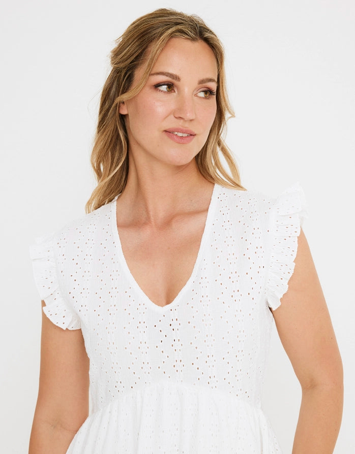 Koala Bay Vestido Largo Blanco - Tocsi