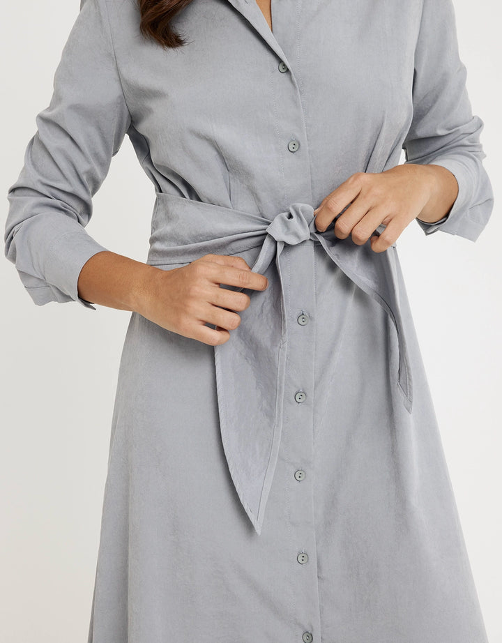 Koala Bay Vestido Largo Camisero Gris - Verona