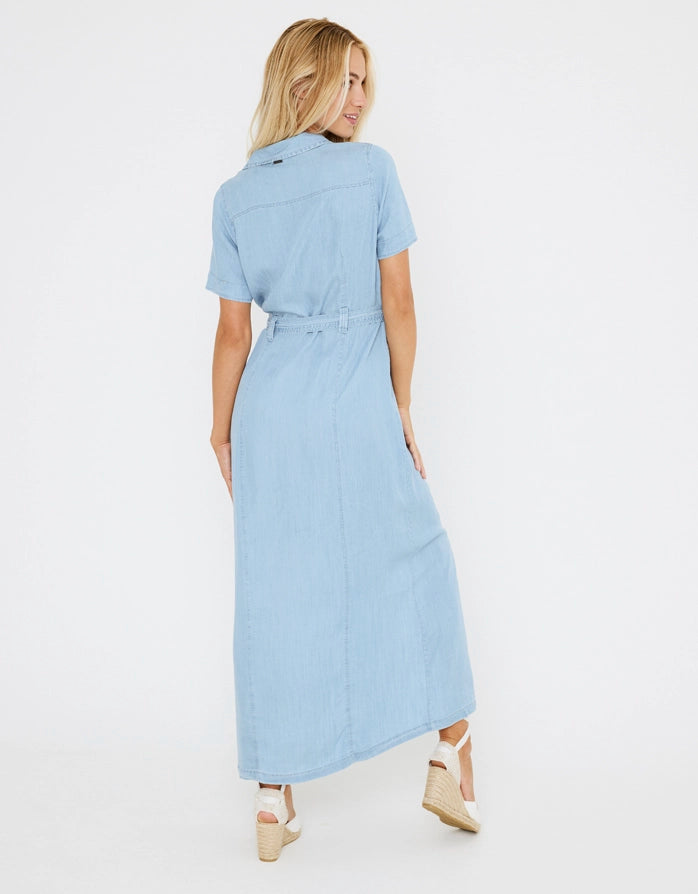 Koala Bay Vestido Largo Denim Claro - Lonzo