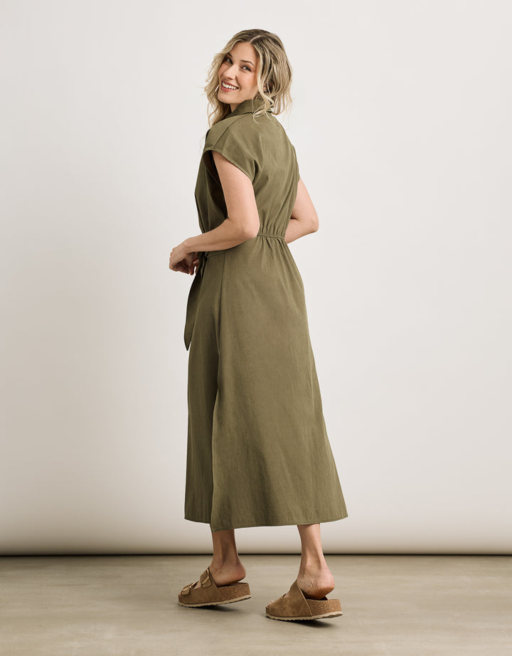 Koala Bay Vestido Midi Caqui - Veronique