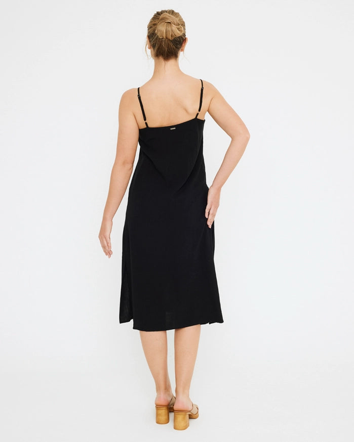 Koala Bay Vestido Midi Negro - Luisa