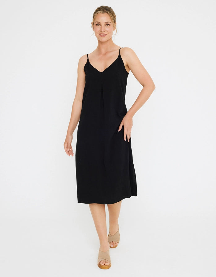 koala bay Vestido Midi Negro - Luisa