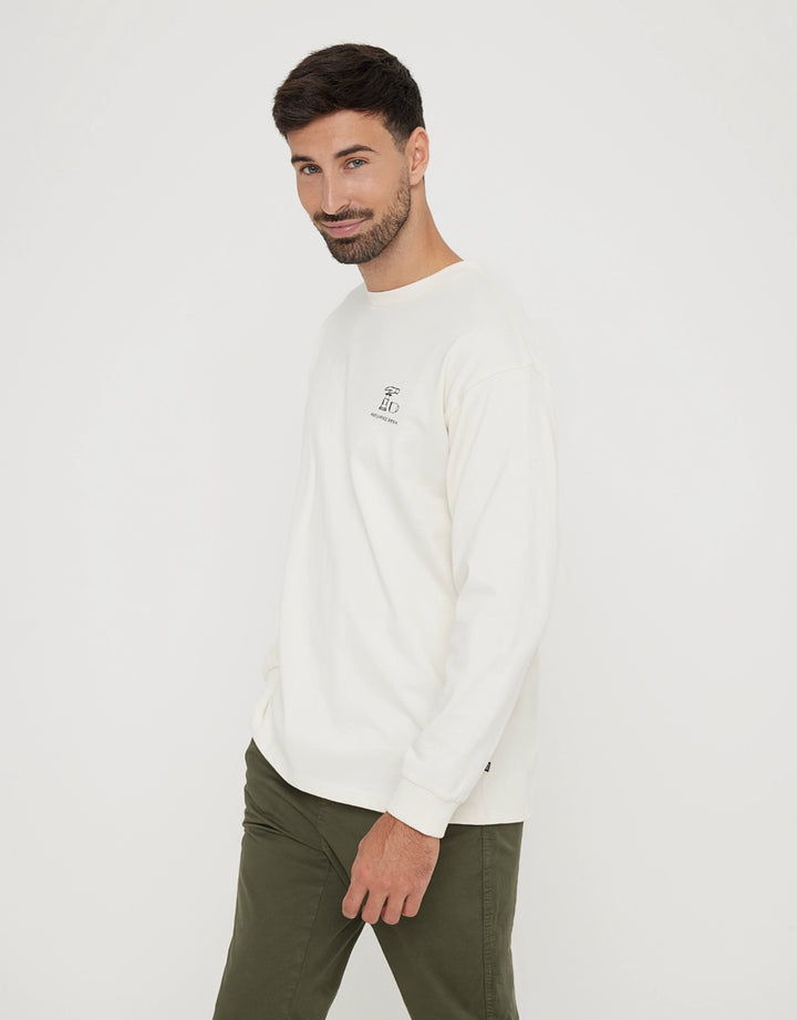 Koala Bay Sudadera Sin Capucha Con Estampado Blanco - Isalow