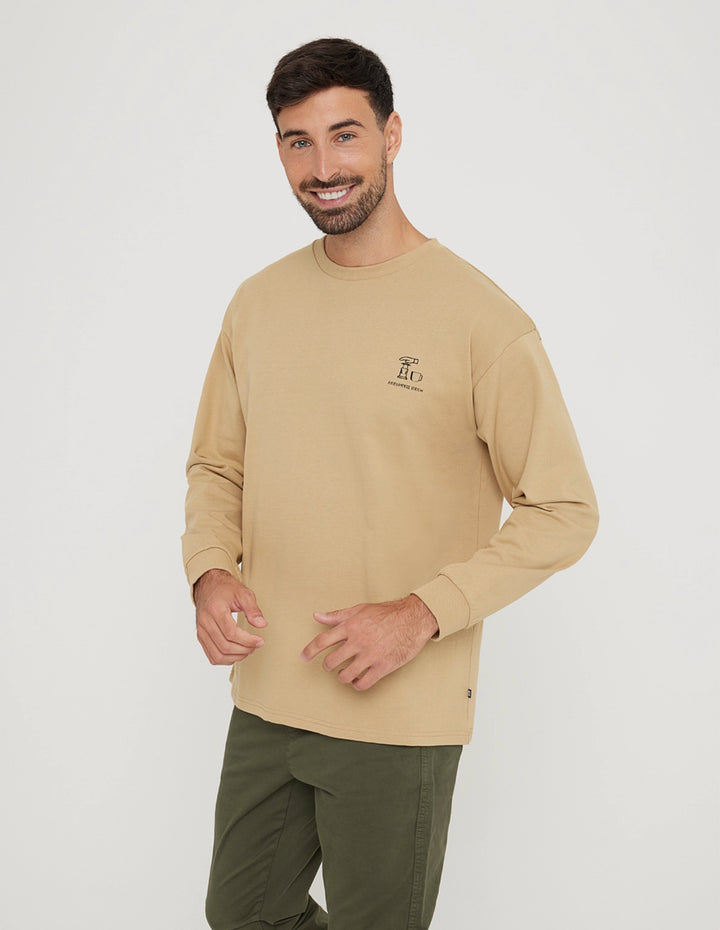 Koala Bay Sudadera Sin Capucha Con Estampado Marrón - Isalow