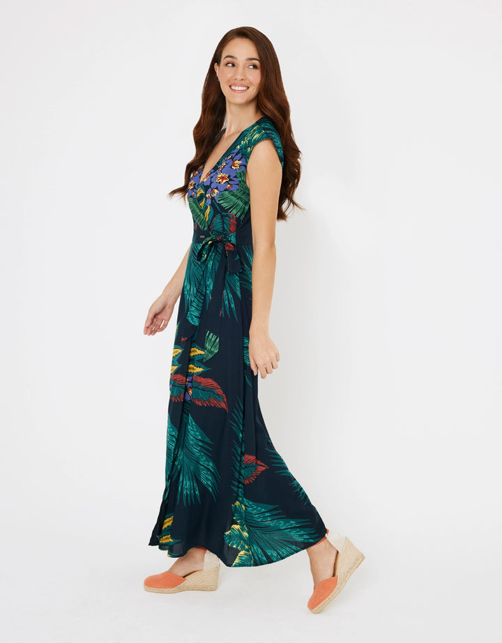 Koala Bay Vestido Largo Estampado Tropical Multicolor - Titania