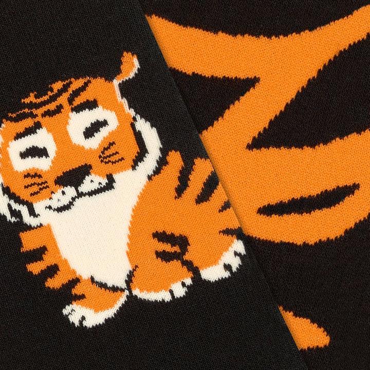 Kylie Crazy Calcetines Desiguales "sin Costura". TIGRE