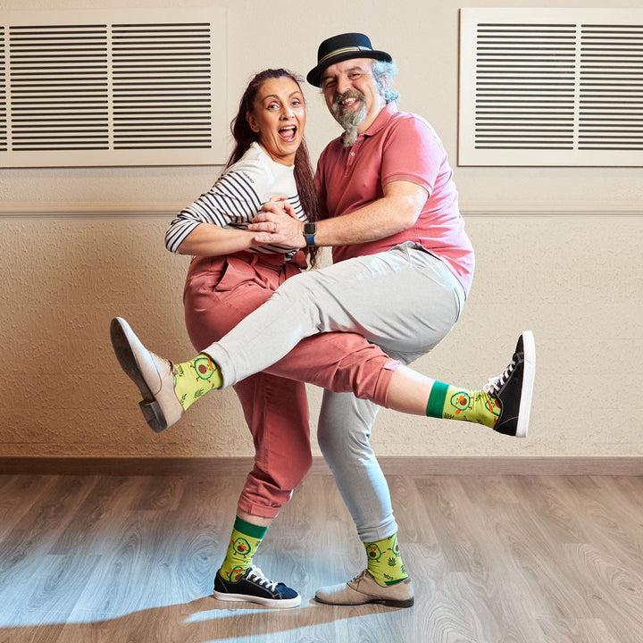 Kylie Crazy Calcetines Divertidos De Algodón AGUACATE