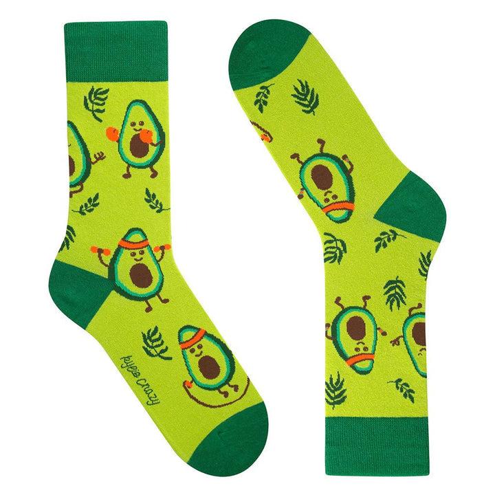 Kylie Crazy Calcetines Divertidos De Algodón AGUACATE