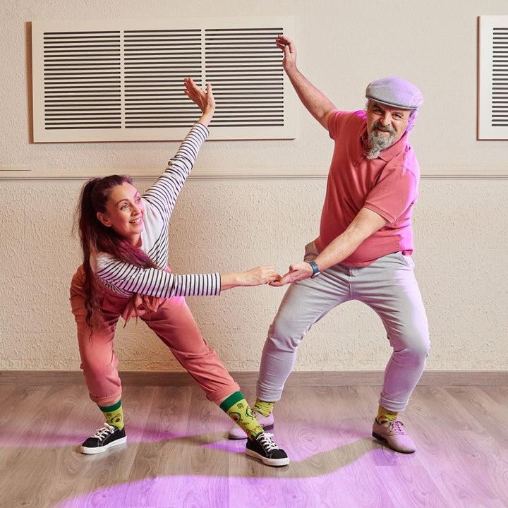 kylie crazy Calcetines divertidos de algodón AGUACATE