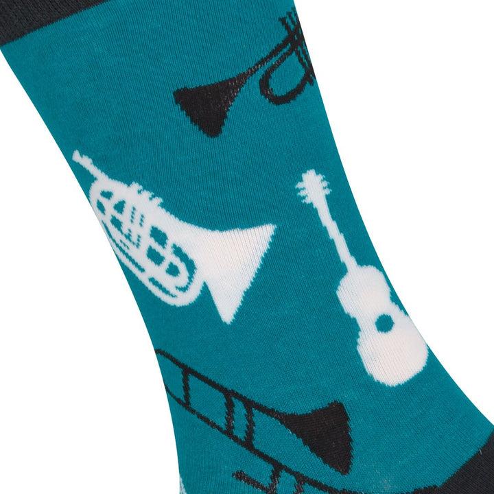 Kylie Crazy Calcetines Divertidos De Algodón BLUE MUSIC