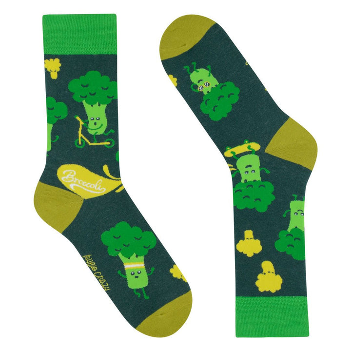 Kylie Crazy Calcetines Divertidos De Algodón BRÓCOLI