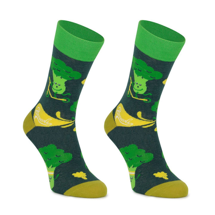 Kylie Crazy Calcetines Divertidos De Algodón BRÓCOLI