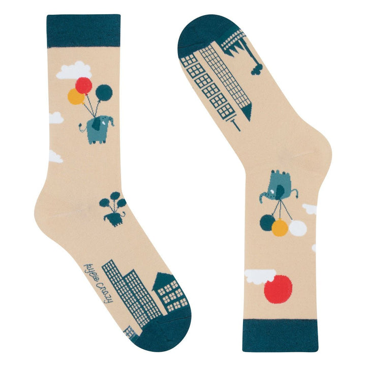 Kylie Crazy Calcetines Divertidos De Algodón ELEFANTES