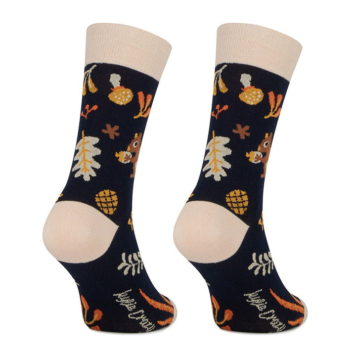 Kylie Crazy Calcetines Divertidos De Algodón FOREST