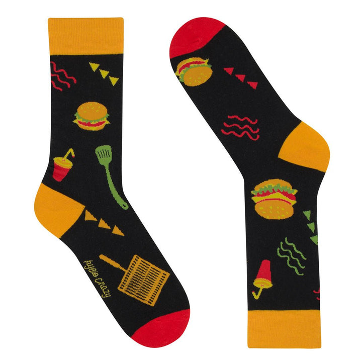 Kylie Crazy Calcetines Divertidos De Algodón HAMBURGUESA