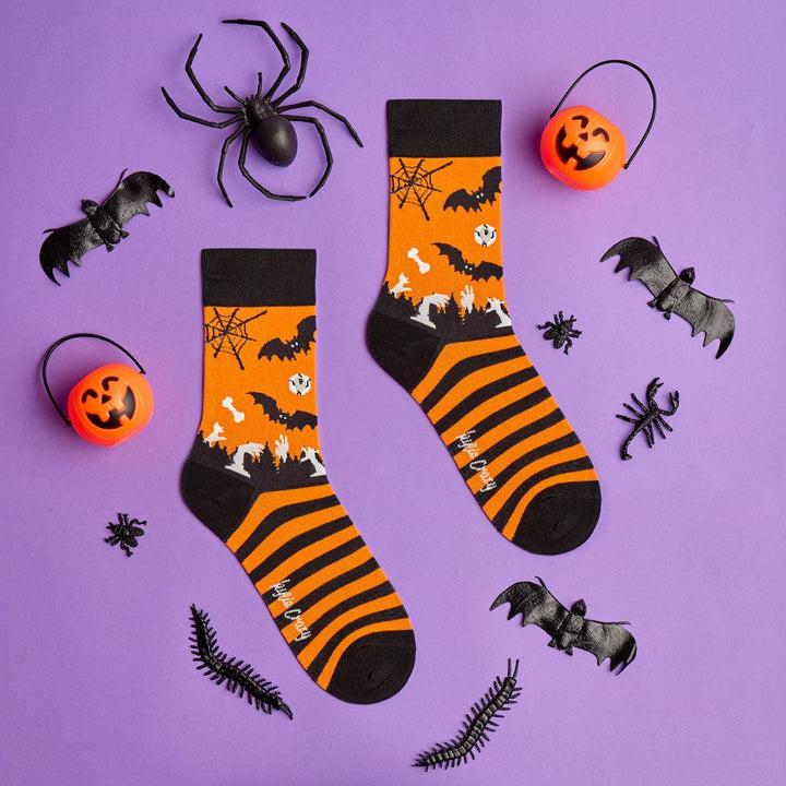 Kylie Crazy Calcetines Divertidos De Algodón MURCIÉLAGOS HALLOWEEN