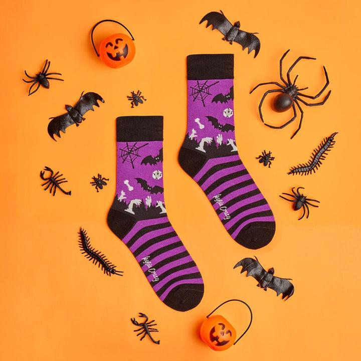 Kylie Crazy Calcetines Divertidos De Algodón MURCIÉLAGOS HALLOWEEN