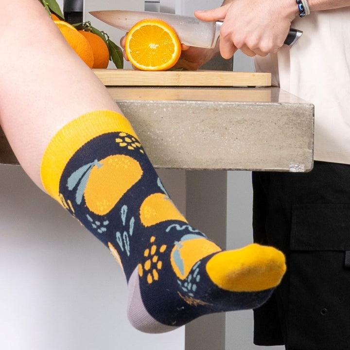 Kylie Crazy Calcetines Divertidos De Algodón NARANJA