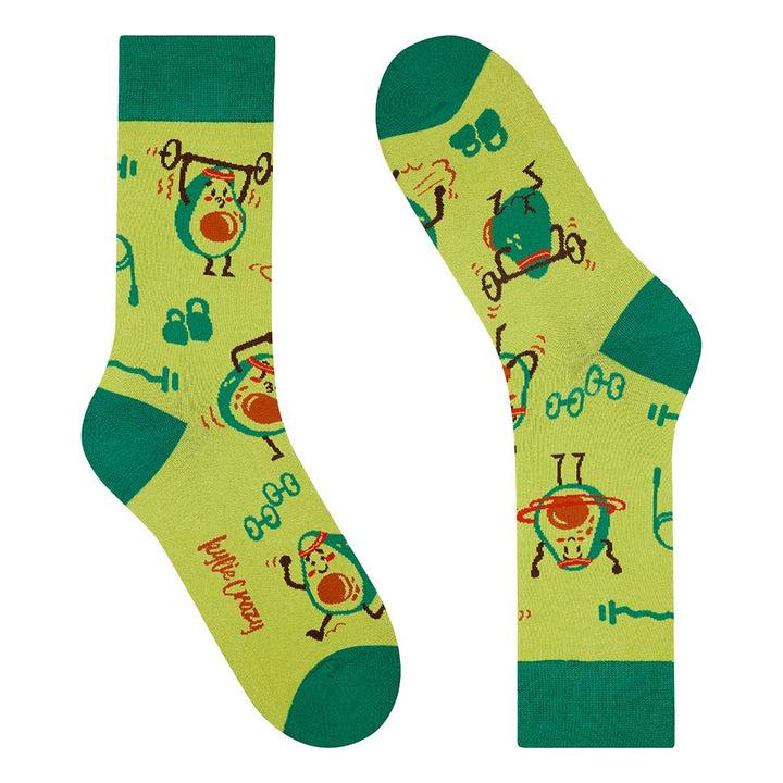 Kylie Crazy Calcetines Divertidos De Algodón "sin Costuras" AGUACATE DEPORTIVO