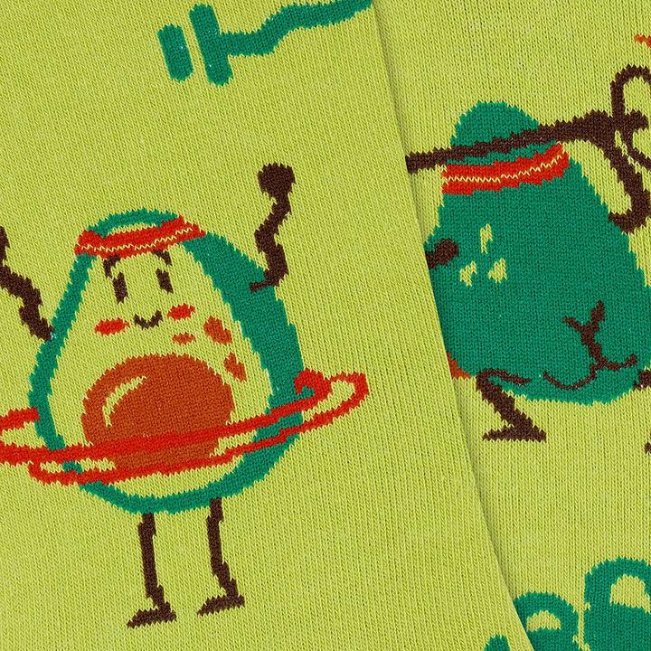 Kylie Crazy Calcetines Divertidos De Algodón "sin Costuras" AGUACATE DEPORTIVO