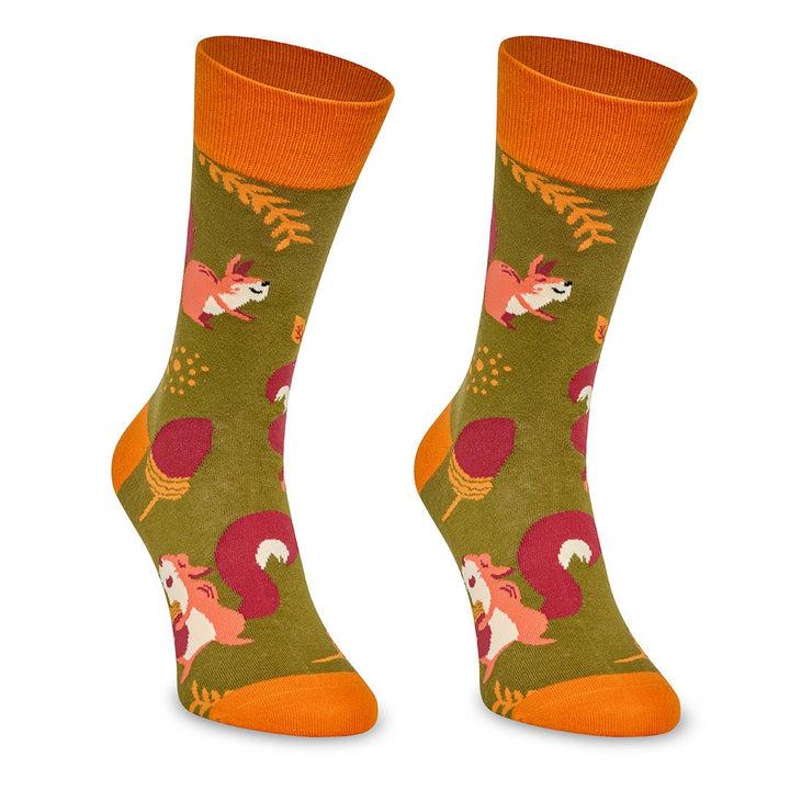 Kylie Crazy Calcetines Divertidos De Algodón "sin Costuras" ARDILLA