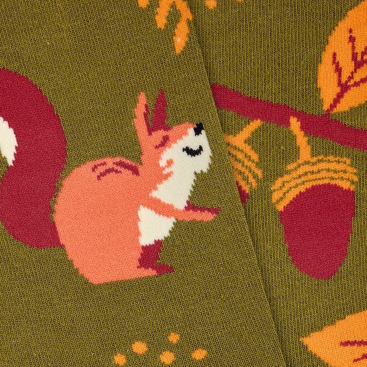 Kylie Crazy Calcetines Divertidos De Algodón "sin Costuras" ARDILLA