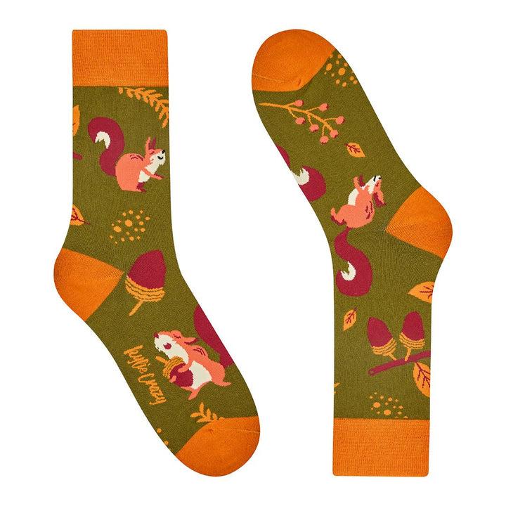 kylie crazy Calcetines divertidos de algodón "sin costuras" ARDILLA