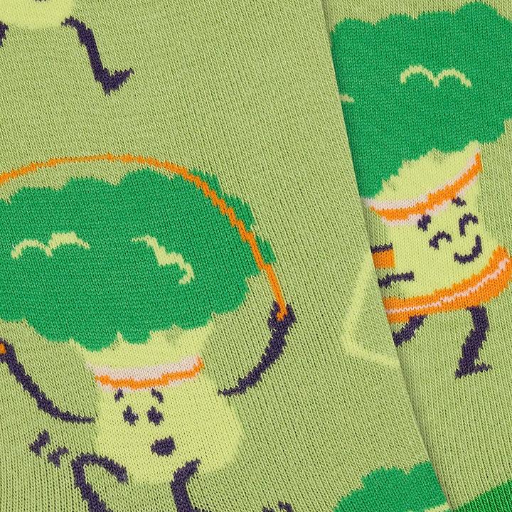 Kylie Crazy Calcetines Divertidos De Algodón "sin Costuras" BROCOLI