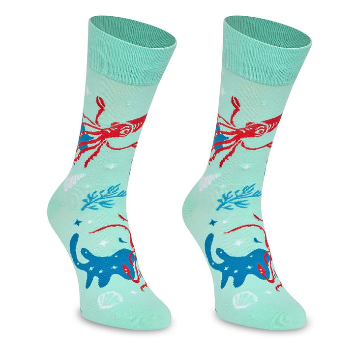 Kylie Crazy Calcetines Divertidos De Algodón "sin Costuras" CALAMAR