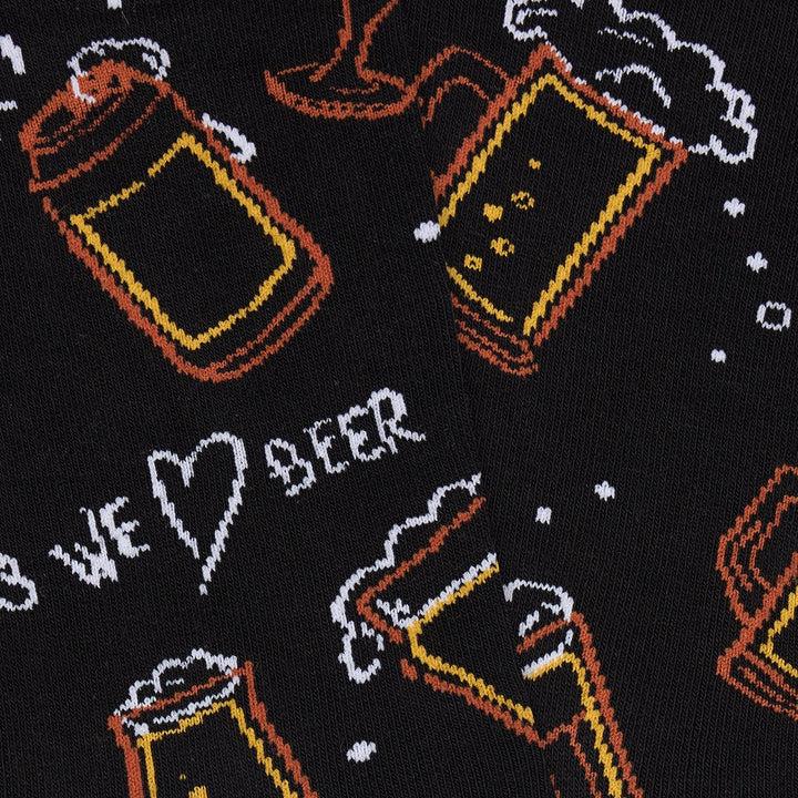 Kylie Crazy Calcetines Divertidos De Algodón "sin Costuras". CERVEZA