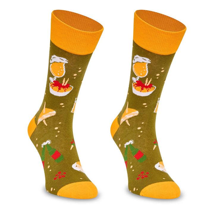 Kylie Crazy Calcetines Divertidos De Algodón "sin Costuras" CERVEZA