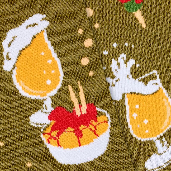 Kylie Crazy Calcetines Divertidos De Algodón "sin Costuras" CERVEZA