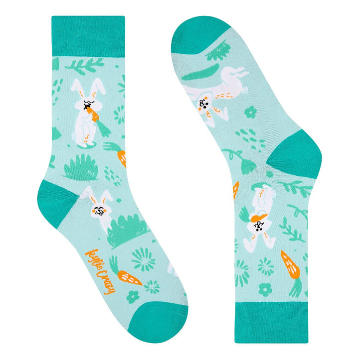 Kylie Crazy Calcetines Divertidos De Algodón "sin Costuras" CONEJO