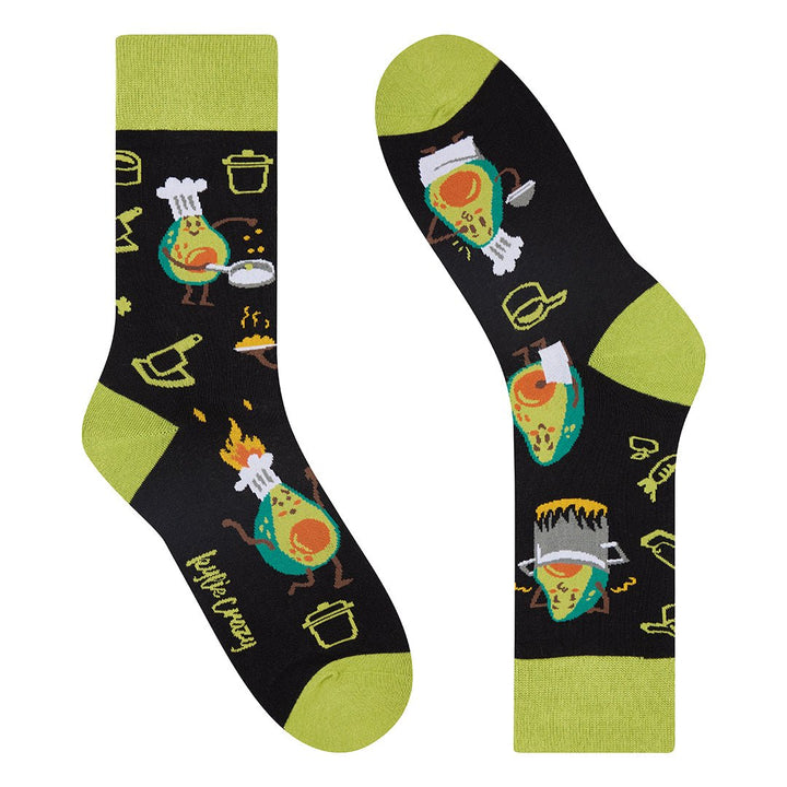 kylie Crazy Calcetines Divertidos De Algodón "sin Costuras". COOKING