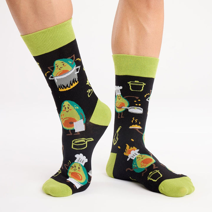 kylie Crazy Calcetines Divertidos De Algodón "sin Costuras". COOKING