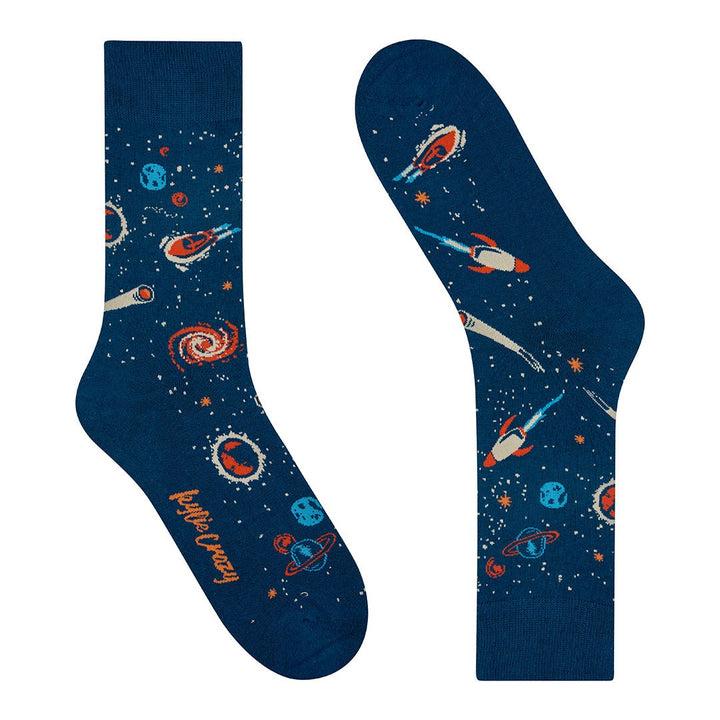 kylie crazy Calcetines divertidos de algodón "sin costuras". ESPACIAL