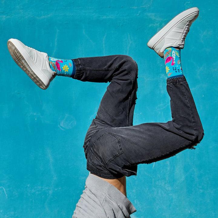 Kylie Crazy Calcetines Divertidos De Algodón "sin Costuras" FLAMENCOS