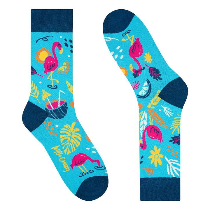 Kylie Crazy Calcetines Divertidos De Algodón "sin Costuras" FLAMENCOS